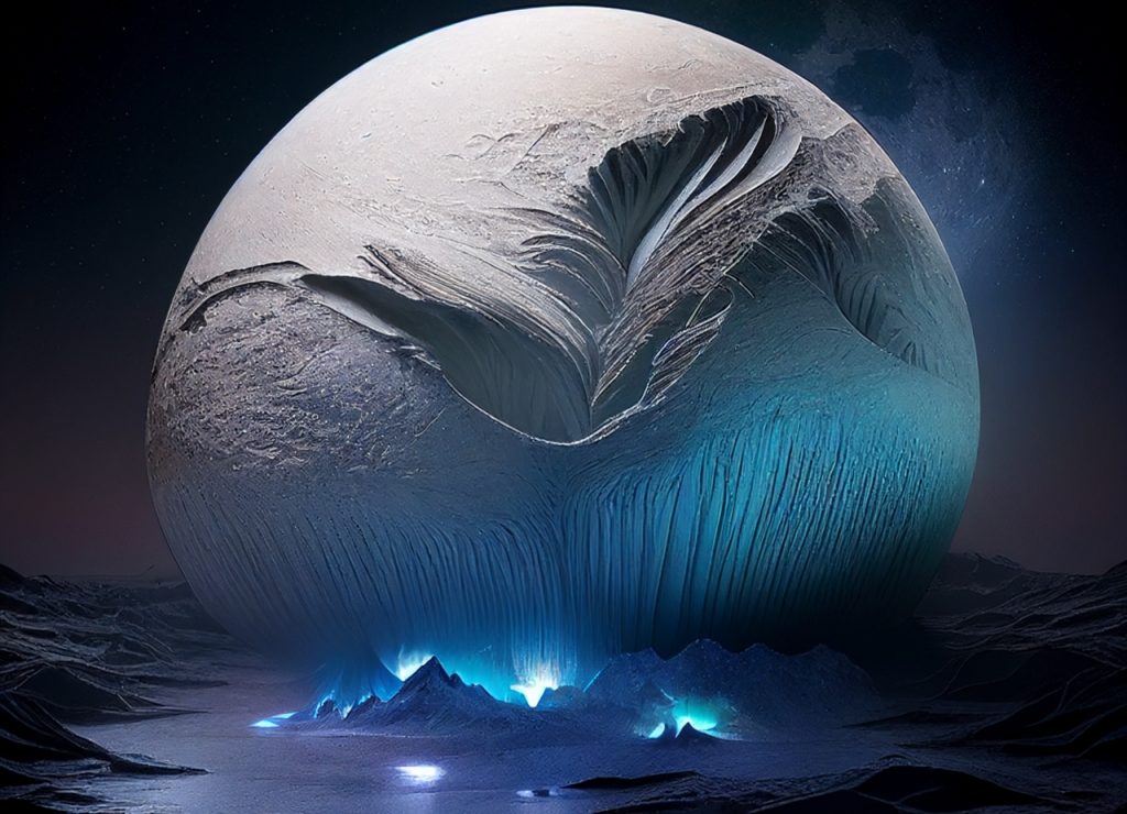 Enceladus Moon - Ice Breaking