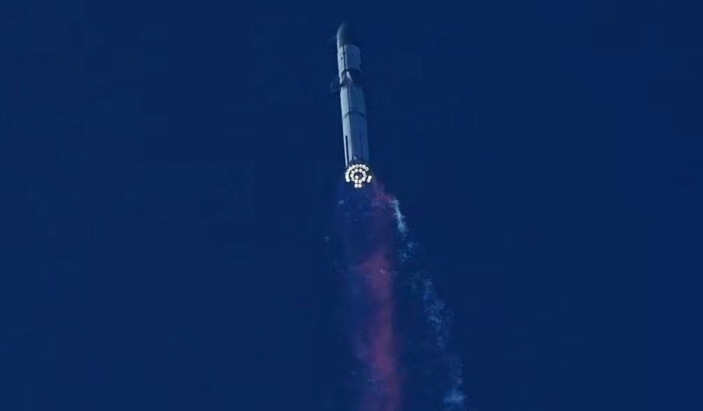 SpaceX Starship Rocket In Midair