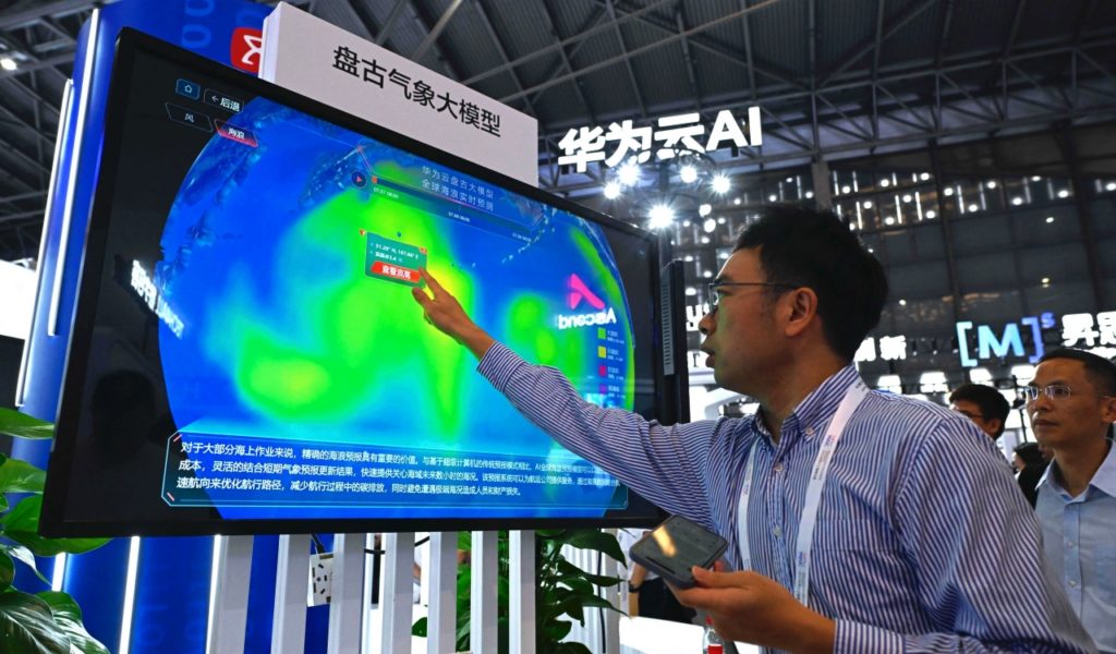 Huawei Employee Showing Off Weather AI System